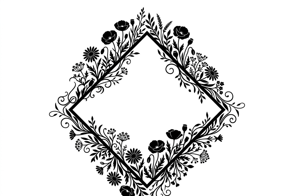 60 Romantic Diamond Wall Floral, a Decorative Illustration by Amazin_art (Photo 34 of 42)