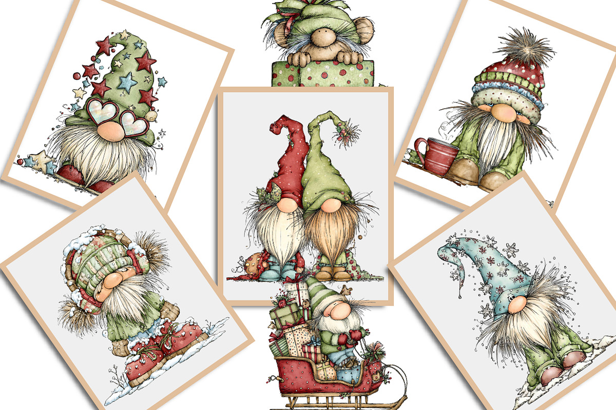 Whimsical Christmas Fluffy Gnome PNG, an Illustration by Creative Art (Photo 10 of 11)