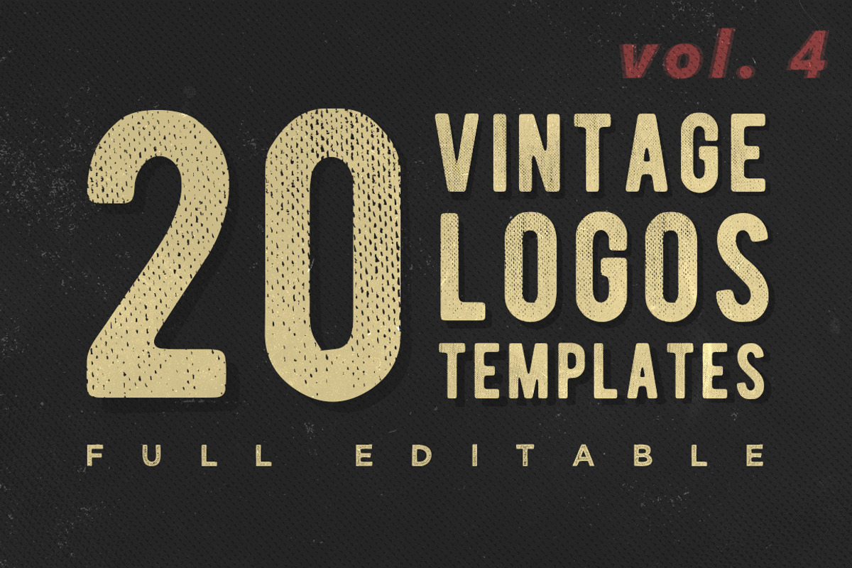 [vol. 4] Retro Classic Logotypes, a Branding & Logo Template by Roman Paslavsky (Photo 1 of 7)