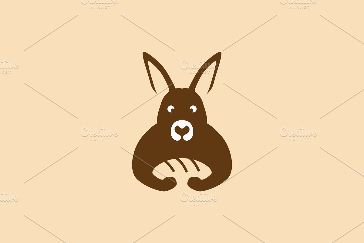 cool kangaroo eat bakery logo, a Branding & Logo Template by devastd