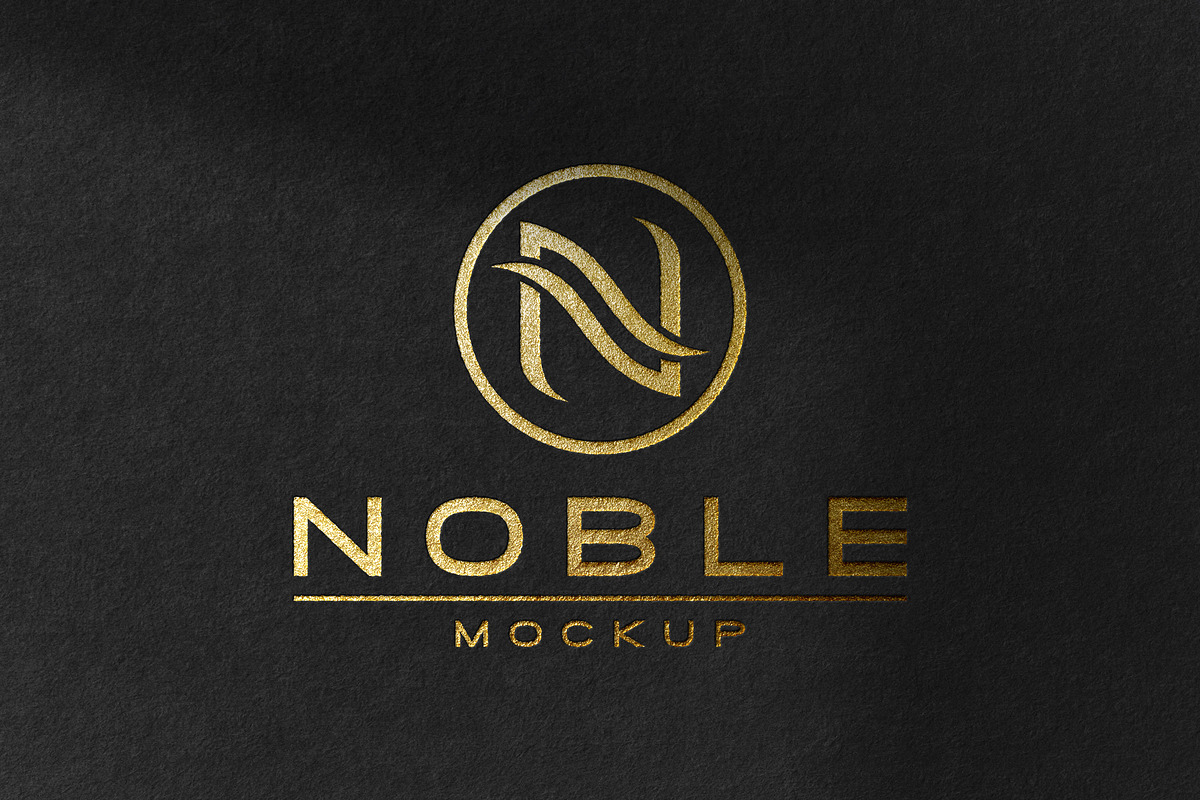 Gold Foil Logo Mockup on Black Paper, a Product Mockup by Smart Works (Photo 2 of 2)