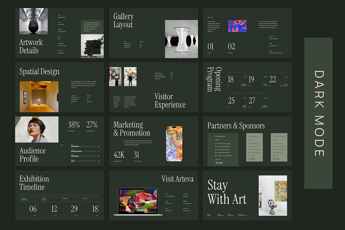 Arteva Art Exhibition Google Slides, a Presentation Template by New Coral Design (Photo 6 of 10)