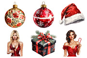 Christmas Elegant Red Clipart, an Illustration by Daily.Designs (Thumbnail 3 of 4)