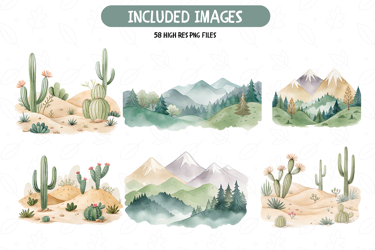 Watercolor Dinosaur Adventure Set, an Illustration by TatiMockup (Photo 4 of 7)