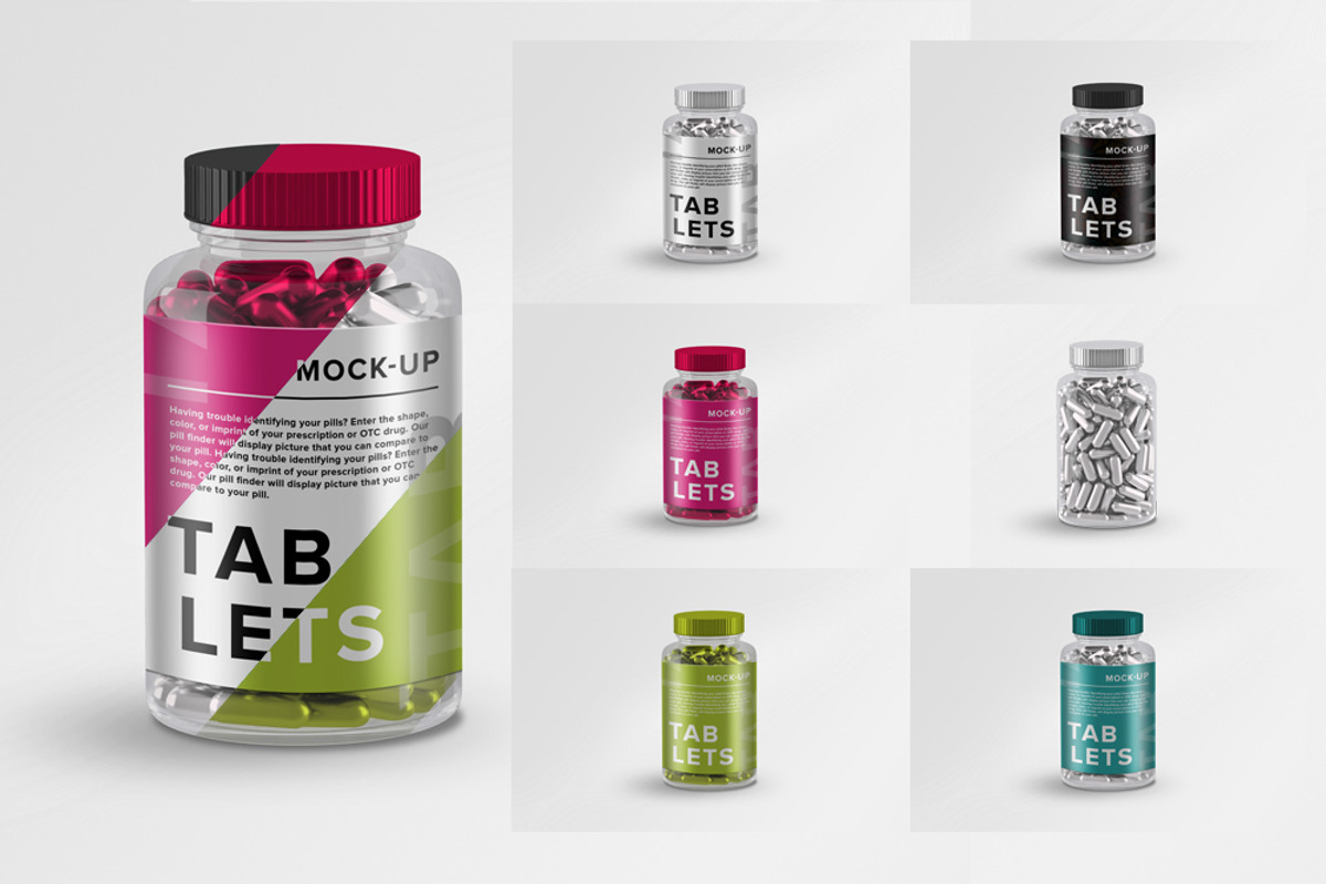 Vitamins Tablets Pills Bottle label, a Product Mockup by shaman (Photo 2 of 4)