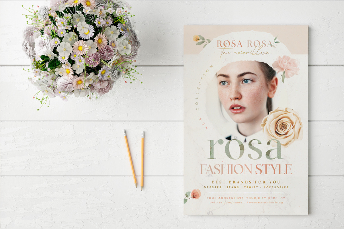 Rosa Fashion Style Flyer Template, a Flyer Template by Touringxx Creative Studio (Photo 2 of 3)