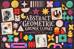 Abstract Geometric Grunge Clipart