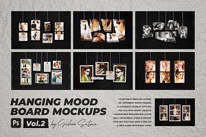 Hanging Mood Board Mockup Vol.2