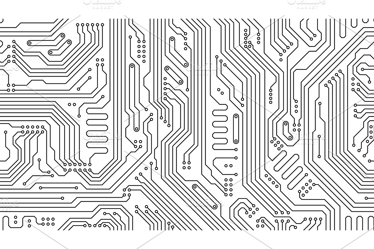 Motherboard pattern, an Object Illustration by Buch&Bee