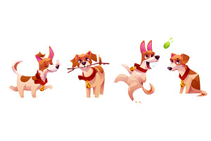 Cute dog character behavior cartoon, an Animal Illustration by art PVP - market