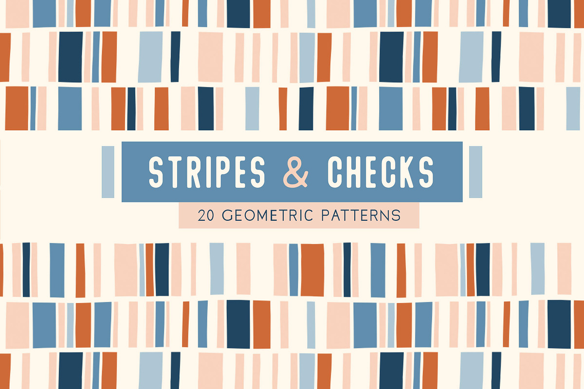 Stripes & Checks Geometric Patterns, a Pattern Graphic by PATTERNS etc. (Photo 1 of 8)