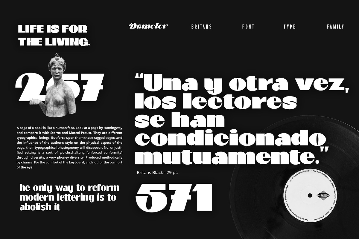 Britans Font, a Sans Serif Font by Damelev (Photo 6 of 11)