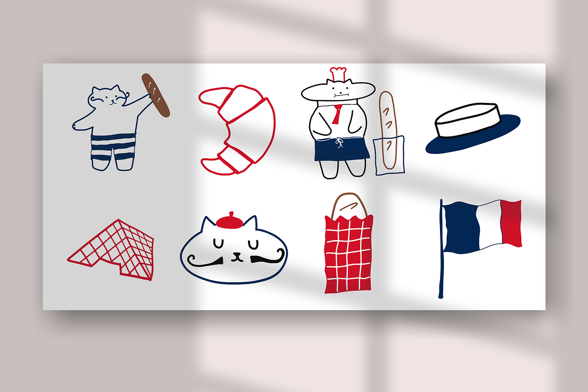 32+ France Illustration Set, an Object Illustration by The Journey Atelier (Photo 6 of 10)
