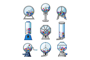 Collection of lottery ball machines, an Object Graphic by pikepicture