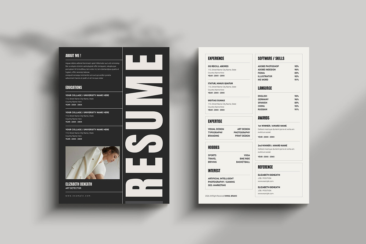 Resume - CV - Template _Word & Canva, a Resume Template by TemplateFolio-Shop (Photo 3 of 5)