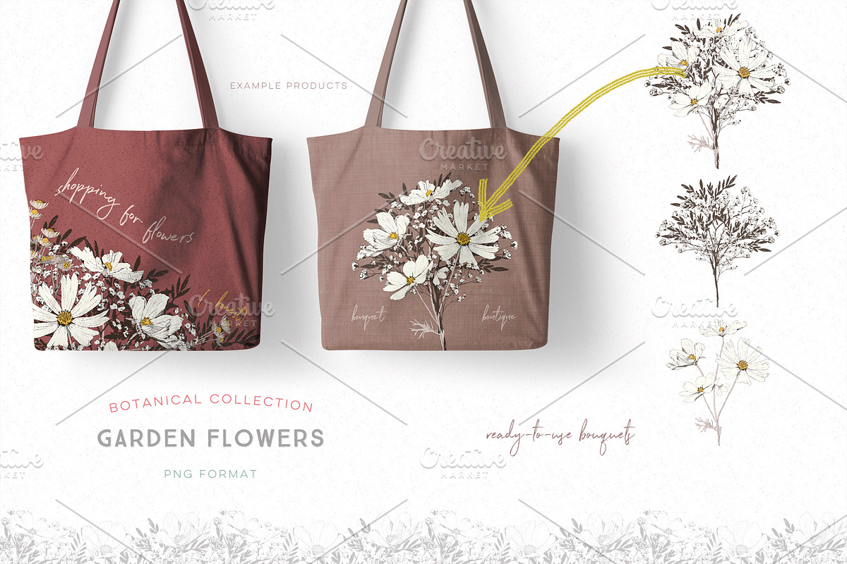 Garden Florals Botanical Set, an Illustration by White Lane Studio (Photo 4 of 9)
