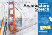 Architecture Sketch PS Action, an Action Add-On by IndWorks Design (Thumbnail 1 of 10)