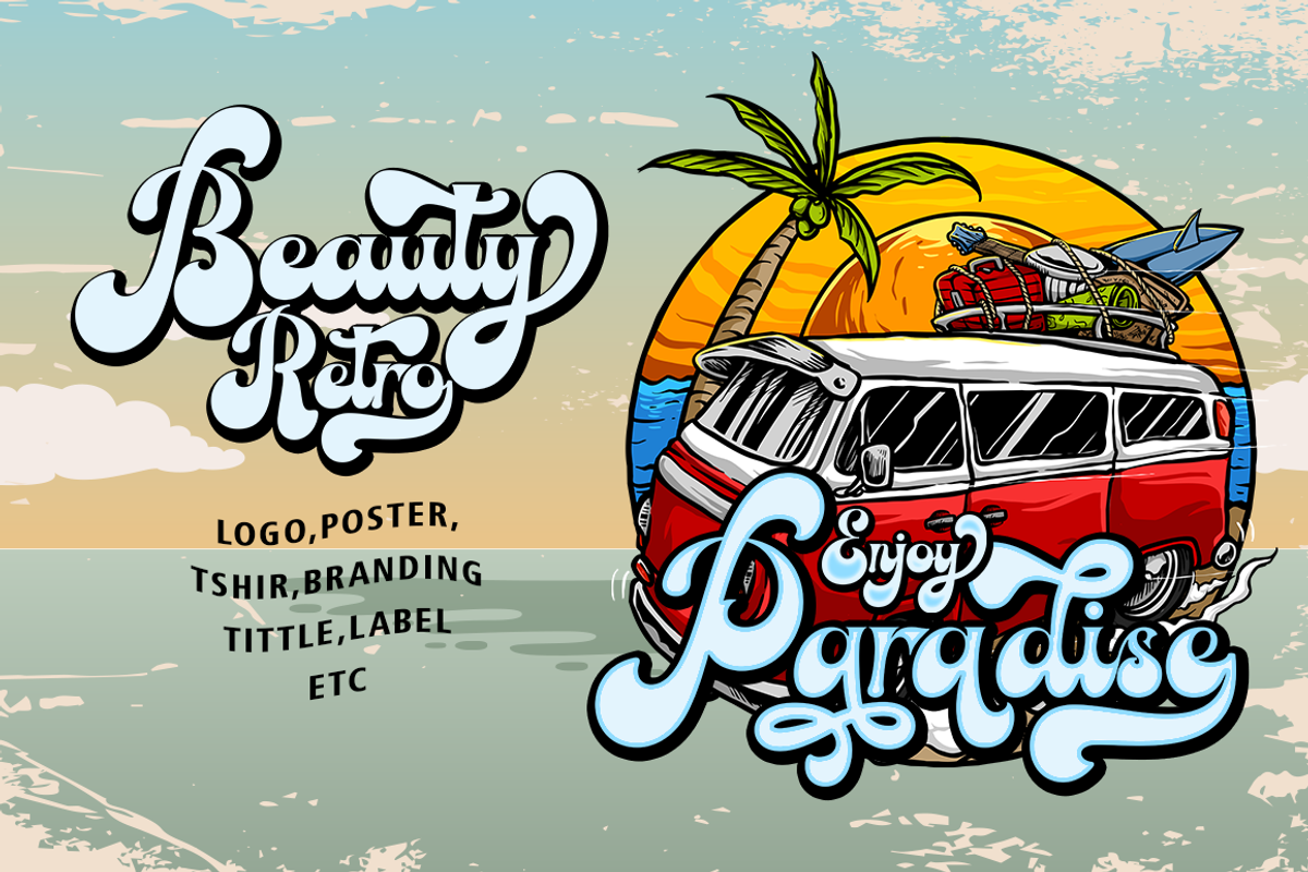 Beauty Retro, a Script Font by GloowStudio (Photo 3 of 10)