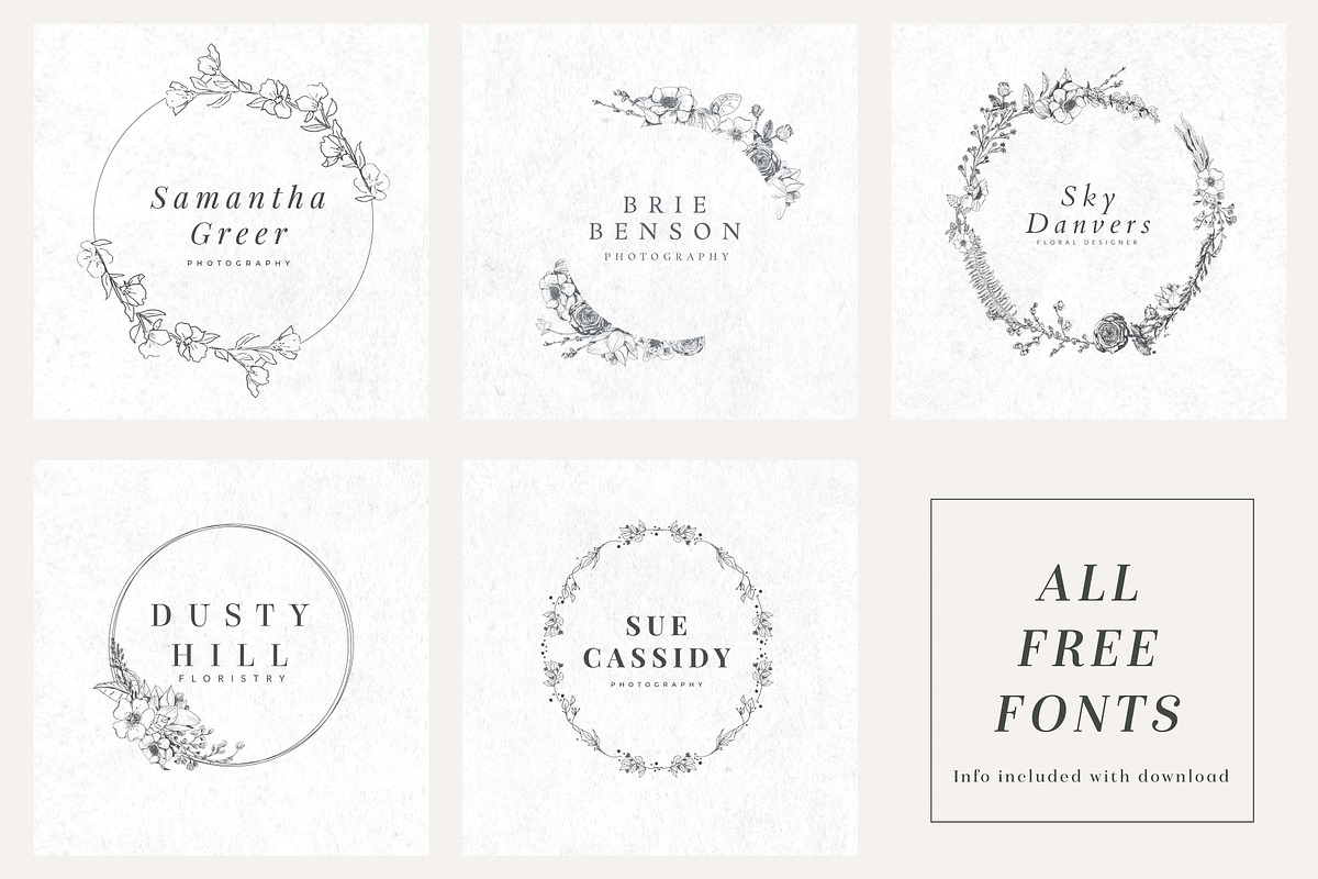 Logo Bundle Vol.1 - Botanical, a Branding & Logo Template by The Autumn Rabbit Ltd (Photo 8 of 8)