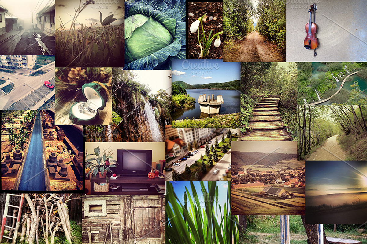 23 Vintage Images Pack, a Templates & Theme by meanicons