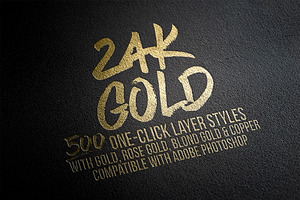 Gold Foil Layer Styles for Photoshop
