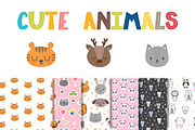 Seamless patterns with cute animals, an Animal Illustration by Helen Sko (Thumbnail 3 of 4)