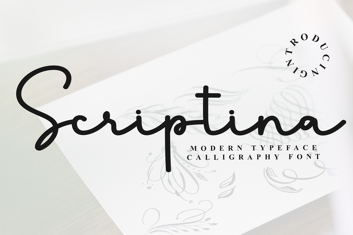 Scriptina, a Handwritten Font by FreshTypeINK (Photo 1 of 8)