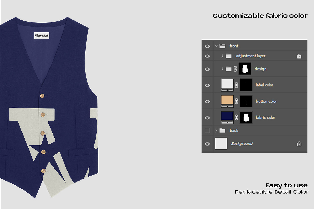 Vest mockup, an Apparel Mockup by Voyage Studio (Photo 3 of 3)