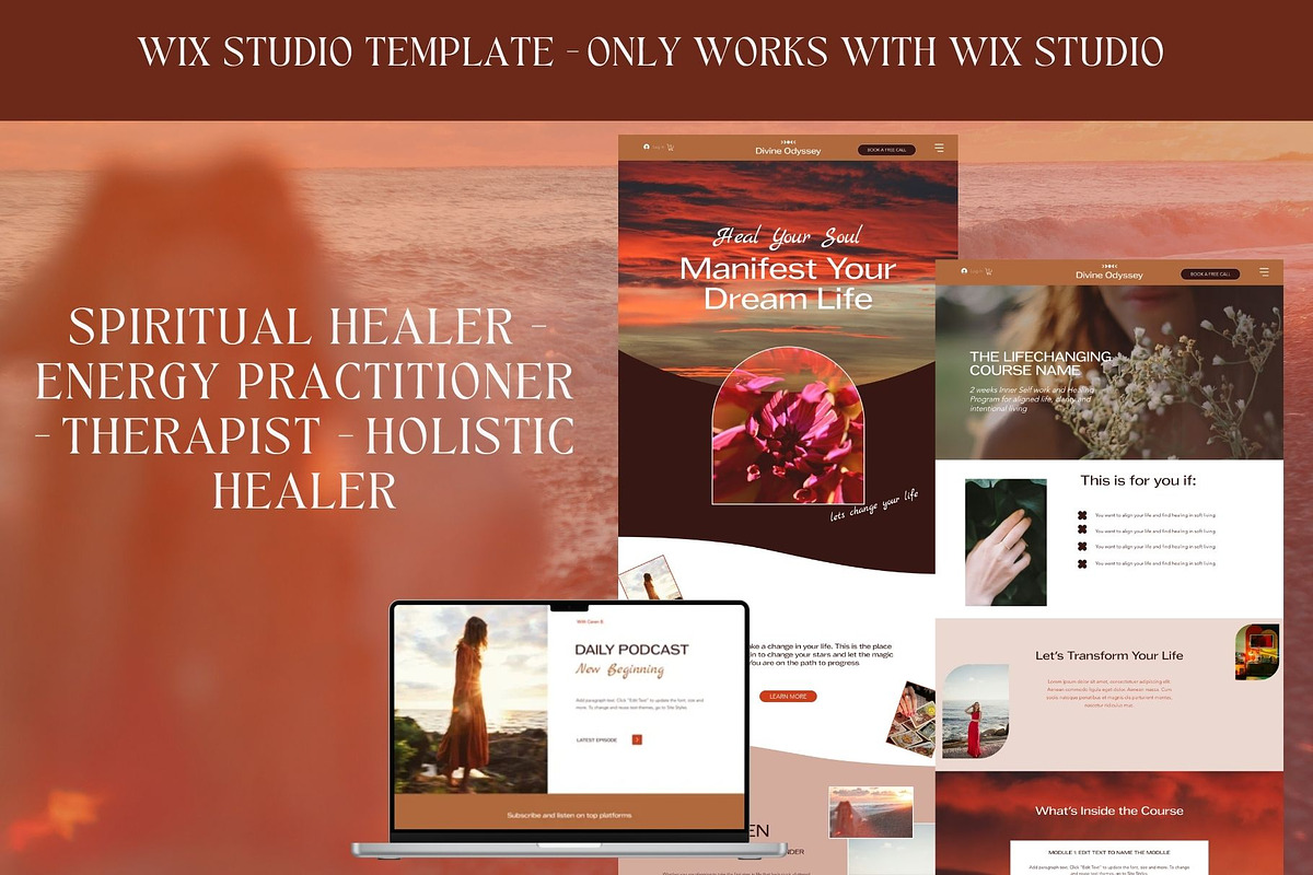 Spiritual Website Wix Template, a Wix Template by Deepa Template Studio (Photo 2 of 8)