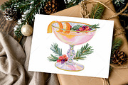 Watercolor Christmas Drink Clipart, a Seasonal Illustration by Canvas Craft (Thumbnail 10 of 10)
