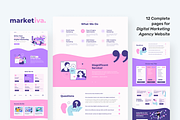 Marketiva Digital Agency Framer, an UI Kit Template by peterdraw (Thumbnail 2 of 9)