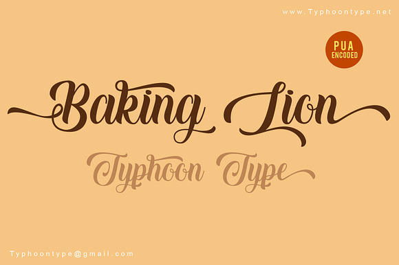Baking Lion font preview 3