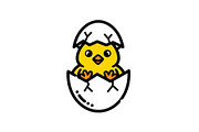 Cute Easter Chick Hatch Vector Bundl, an Illustration by jahid234 (Thumbnail 42 of 51)