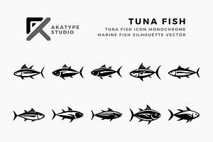 Tuna Fish Icon Vector, an Icon by Akatype Studio