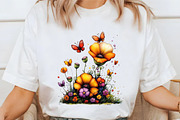 Spring Meadow Poppies Clipart Bundle, an Illustration by designcity5 (Thumbnail 3 of 5)