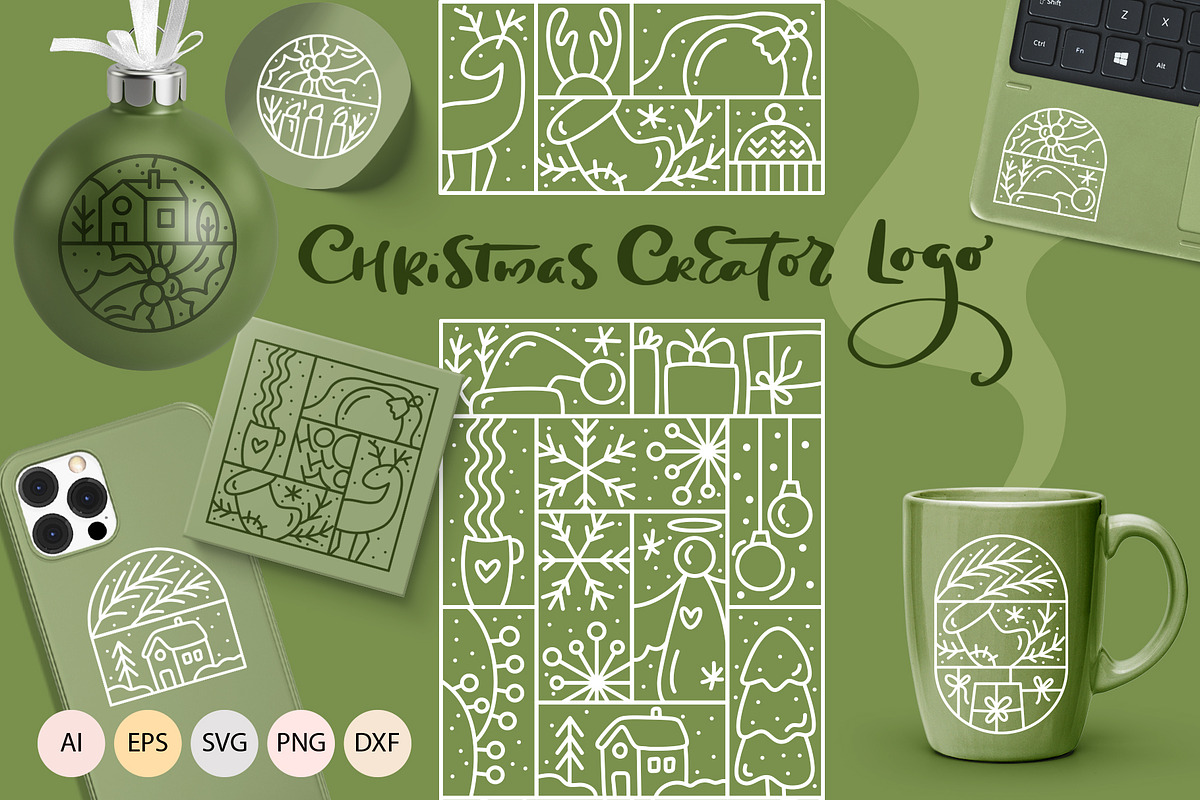 Christmas Creator Logo Vector SVG, an Object Graphic by Happy Letters (Photo 1 of 12)