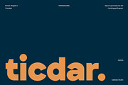 Ticdar – Editorial Typeface, a Sans Serif Font by Casloop Studio (Thumbnail 1 of 10)