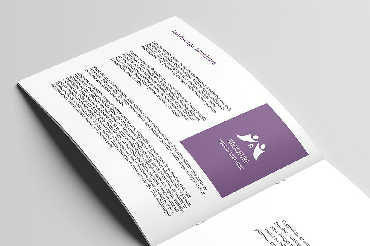 A4 Landscape Brochure Mockup, an Advertising Mockup by Hubzway (Photo 7 of 7)