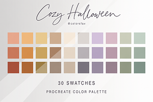 Cozy Halloween Procreate Palette
