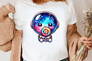 Kawaii Astronaut Clipart Bundle, an Illustration by Canvas Craft (Thumbnail 4 of 7)