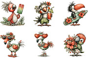 Cute Summer Tropical Birds Clipart, a Seasonal Illustration by Designking (Thumbnail 3 of 5)