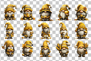 Autumn Gnome PNG Clipart Bundle, a Seasonal Illustration by Nicolle's Colorful Art (Thumbnail 3 of 6)