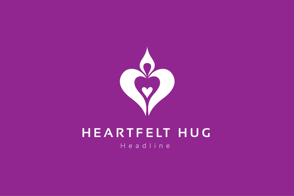 Heartfelt hug logo template., a Branding & Logo Template by Anton Akhmatov