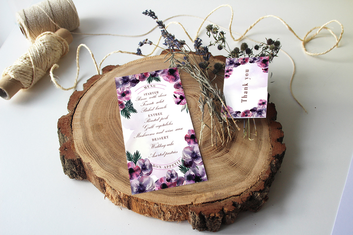 Anemon Wedding Set, an Invitation Template by holaholga (Photo 3 of 5)