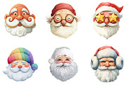 Quirky Santa Claus Head Clipart, an Illustration by DreamArtGraphic (Thumbnail 4 of 4)