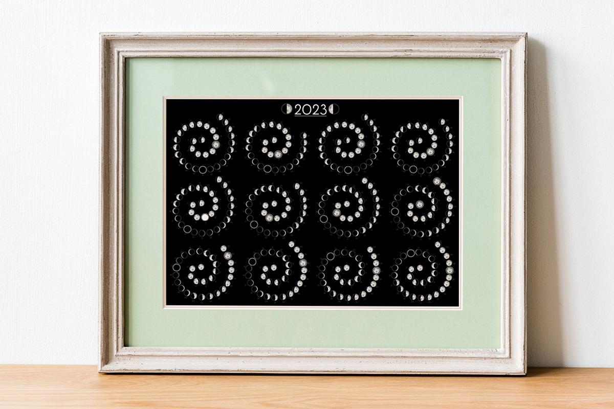 MEGA BUNDLE Moon Calendar 2023, a Stationery Template by land art (Photo 7 of 17)