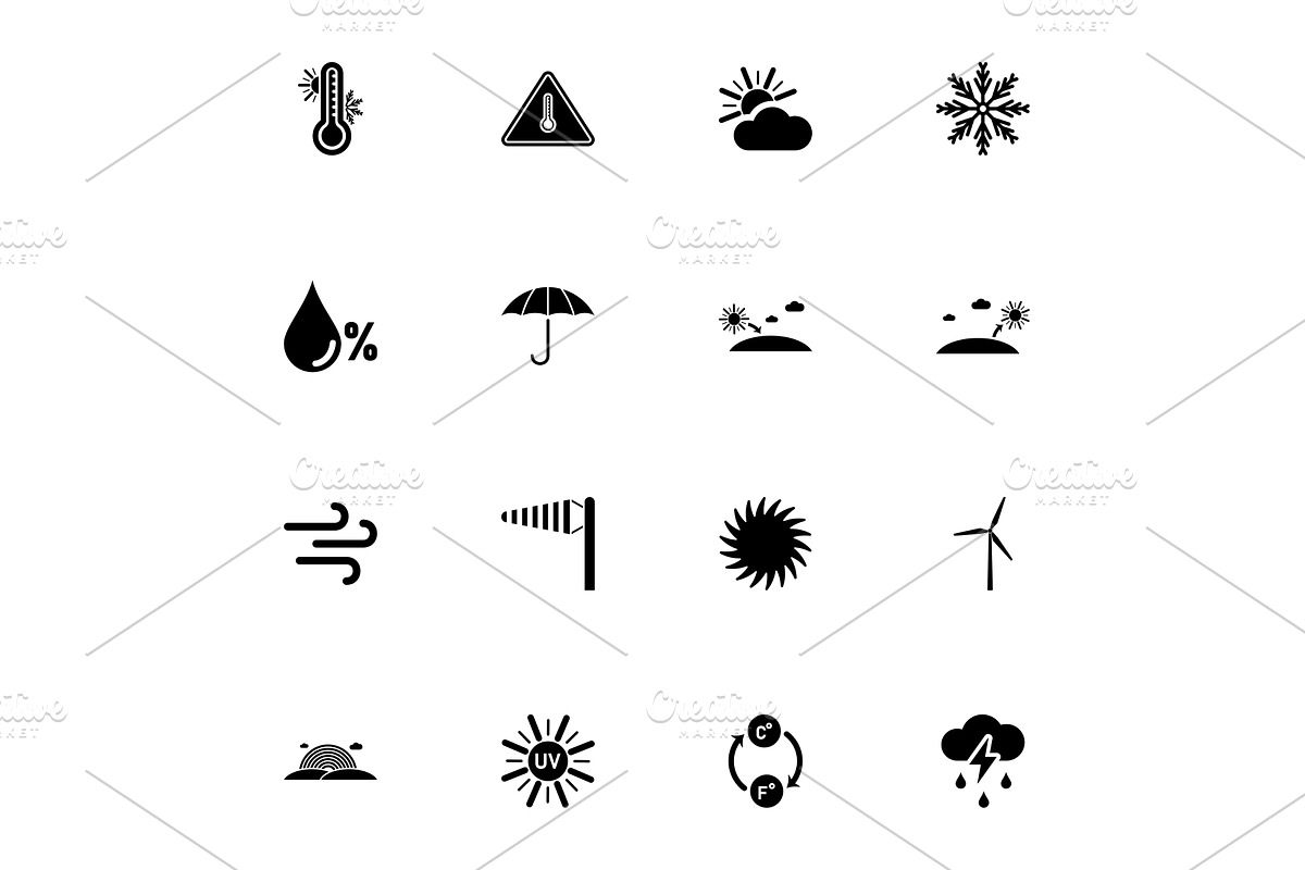 Weather icon - Expand to any size -, an Object Illustration by Artsaba Family