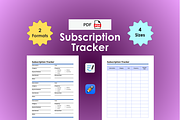 Subscription Tracker - PDF, an App Template by Ardent Workshop (Thumbnail 1 of 4)
