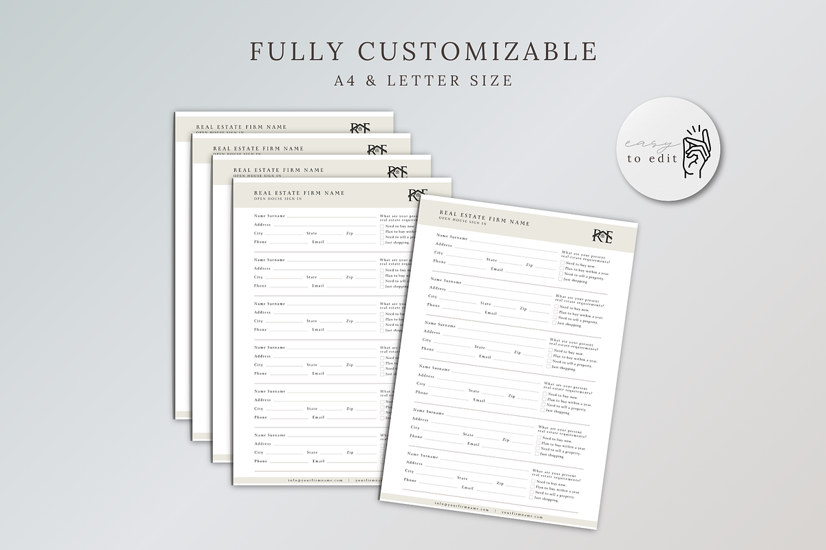 Real Estate Open House Sign In Sheet, a Flyer Template by yesitisprintable (Photo 1 of 5)