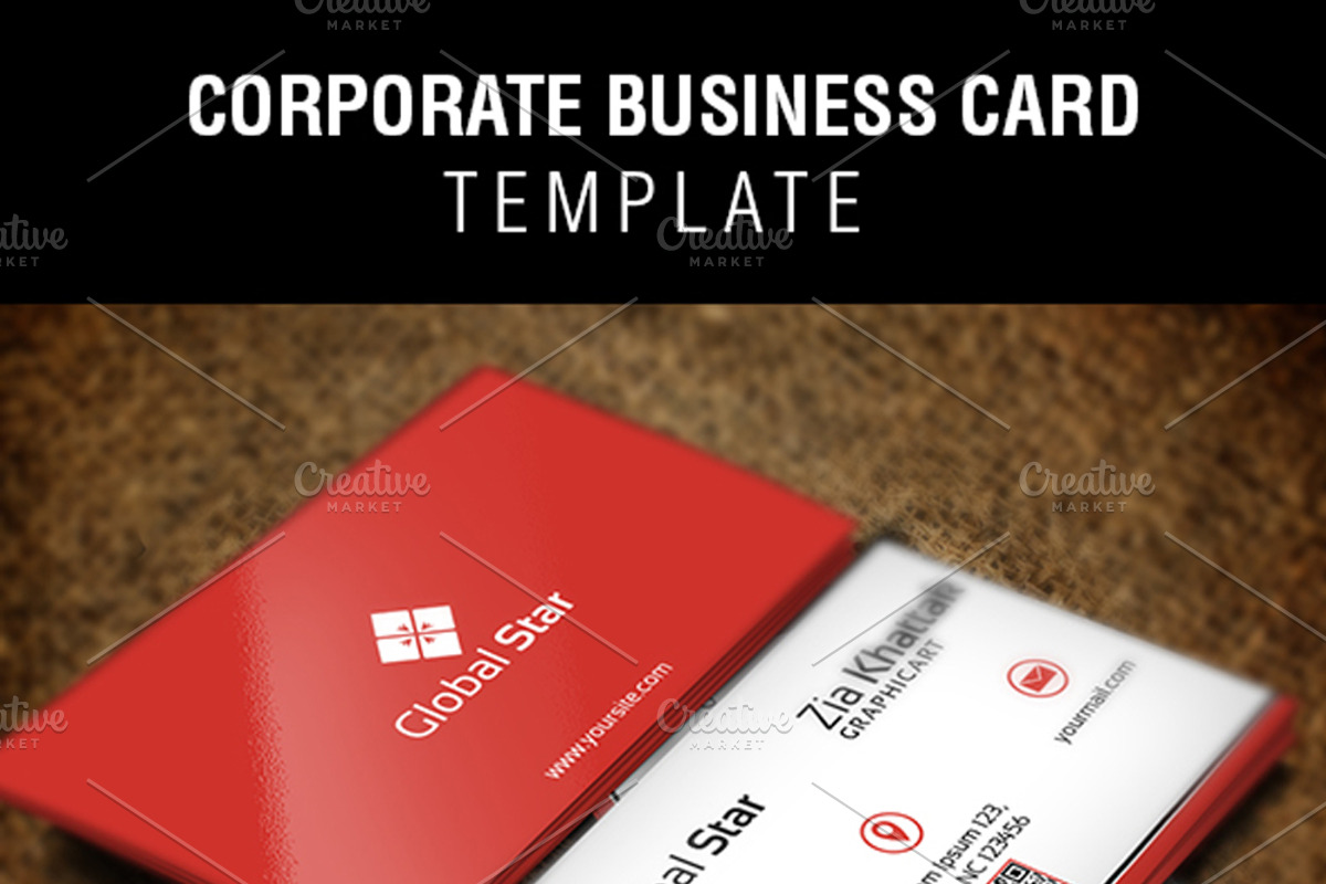 Corporate Business Card1, a Business Card Template by Zia Grfx (Photo 2 of 2)
